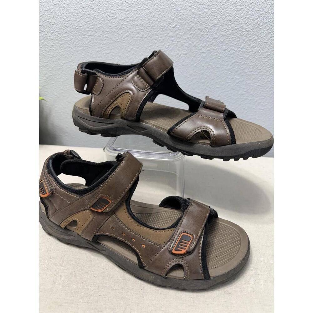 Rugged Outback Mens Brown Adjustable Strap Sandals Size‎ 10